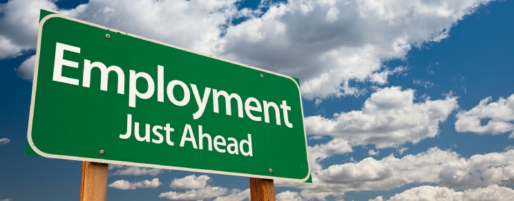 Employment Just Ahead Road Sign